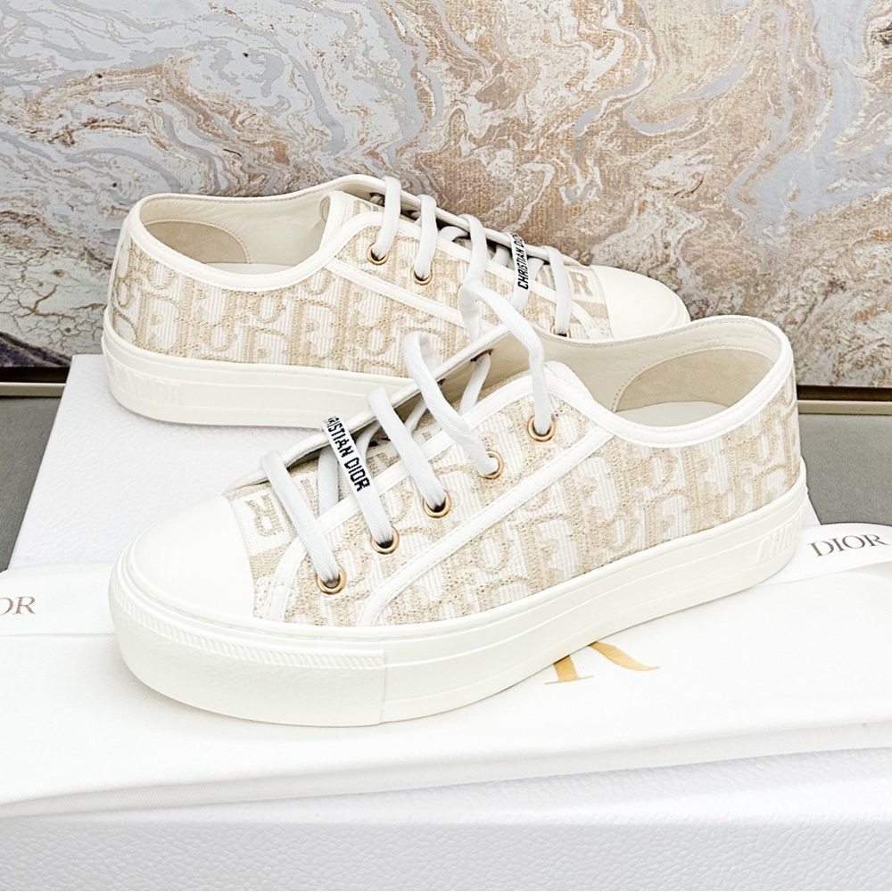 Dior Beige and White Women's Sneakers